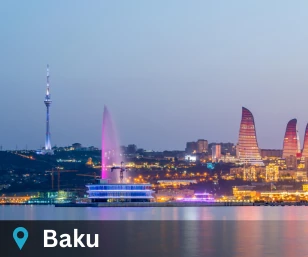 Baku international tour destination showcasing famous tourist attractions
