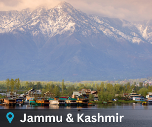 Jammu & Kashmir tour destination showcasing famous tourist attractions